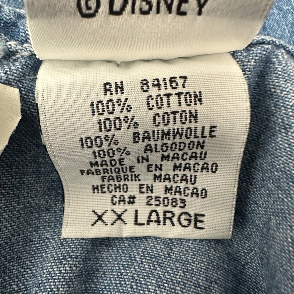 Disney Store Vintage Winnie the Pooh Piglet Denim Midi Dress Blue XXL Cotton - Picture 8 of 9
